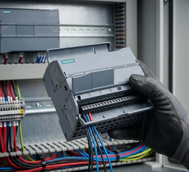 Contactores y electroválvulas como salidas