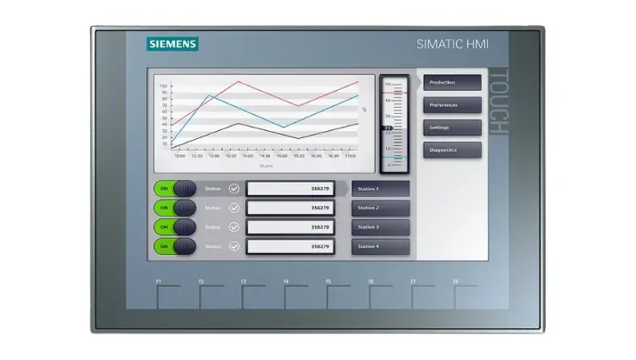 Pantalla HMI Siemens táctil industrial
