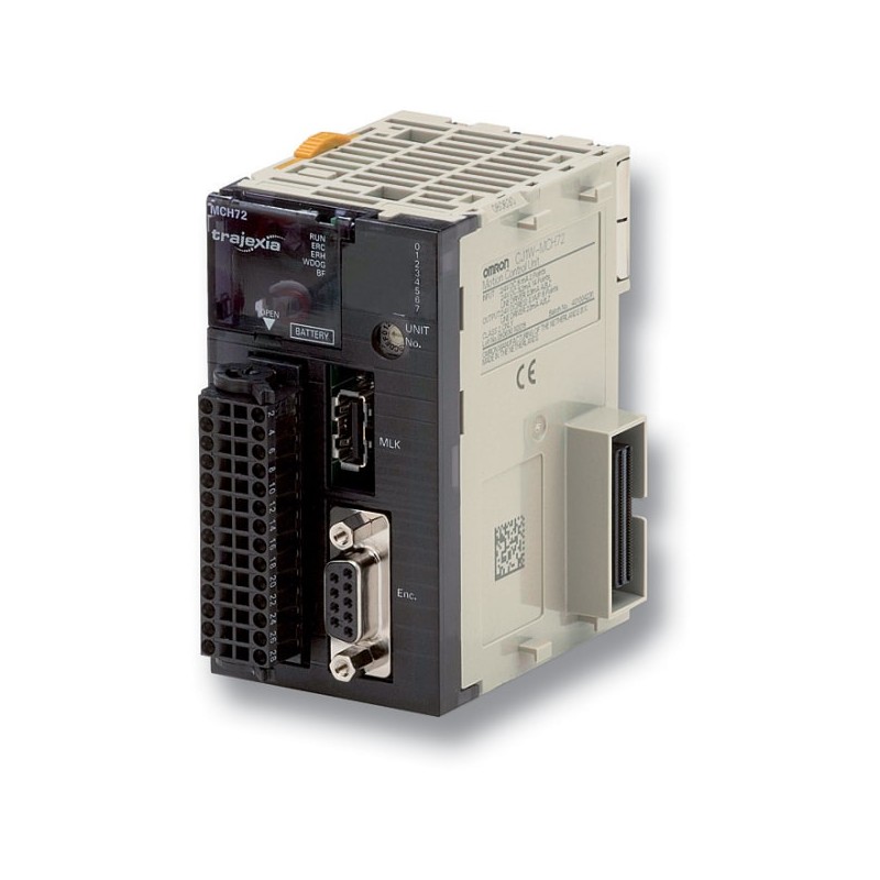 CJ1W-MCH72 Omron Nuevo Módulo de control de movimiento, 32-Axes Control Mechatrolink-II a IO y Servo, 16 entradas, 2 con funcionalidad de registro / 8 salidas. Funcionalidad de interruptor de posición de hardware, 24 / DC