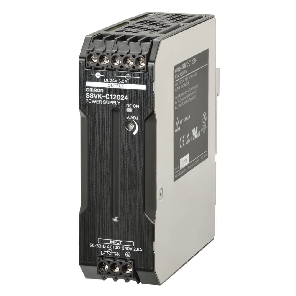 S8VK-C12024 OMRON Fuente de alimentación monofasica 100-240VAC 120W/24V/5A carril DIN LITE