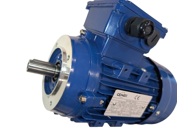 Motor eléctrico trifásico Cemer 1,1Kw / 1,5CV Brida B14 1500rpm IE1 IP55, Carcasa Aluminio (diametro de eje19) tamaño carcasa 80