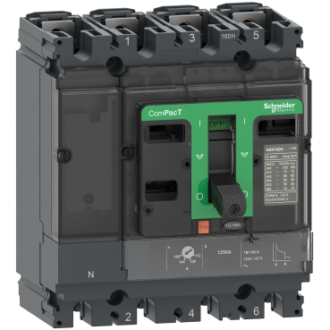 [SCH.C16H4TM160] Interruptor automático Compact NSX160H 4P4R TM-D Micrologic 2.2 - 160 A - 70kA AC ref. C16H4TM160 Schneider Electric
