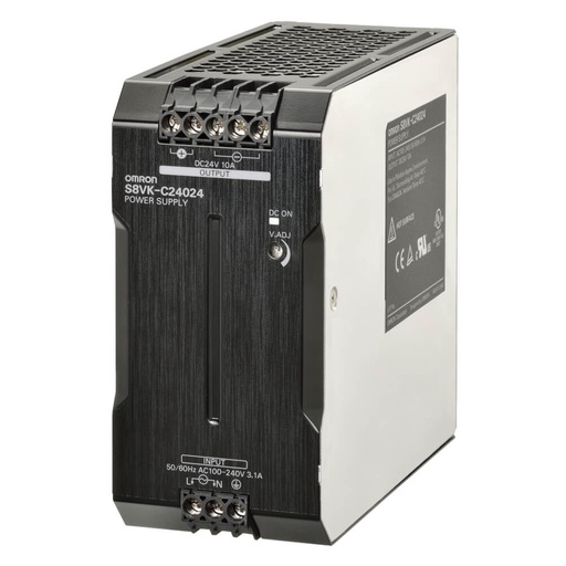S8VK-C24024 OMRON Fuente de alimentación monofásica 100-240VAC 240W/24V/10A carril DIN LITE